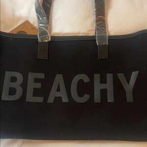 Beachy Black Tote Bag